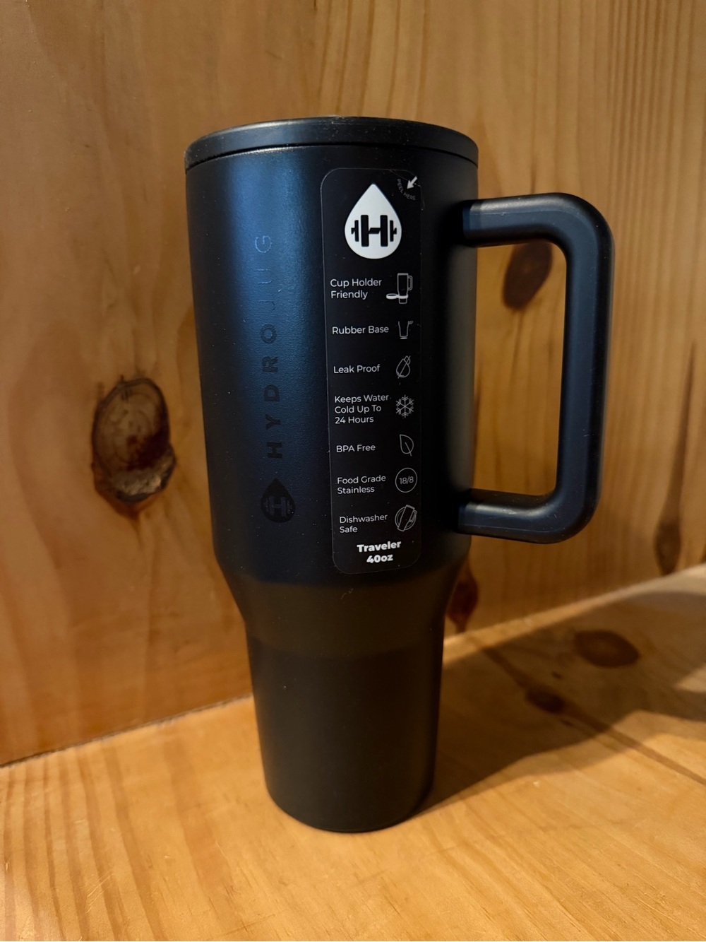 HydroMug Traveler 40oz Travel Mug - Matte Black